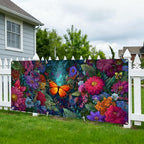 6x13 FT Butterfly Floral Garage Door Banner - Vibrant Colorful Flower Garden Backdrop, Large Indoor Outdoor Garage Door Cover,Nature Theme Decoration for Home, Yard, Spring Party,Wedding - Image 5
