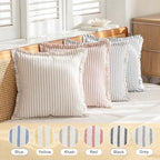 YEENAASY Throw Pillow Covers 16x16 Boho Striped Pillow Cases with Tassel - Image 5