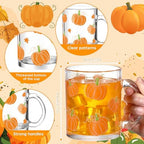Maxcheck 6 Pack 12 oz Fall Pumpkin Coffee Mugs, Glass Cups Bulk - Image 2