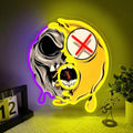 Moon Neon Sign Skull Led Neon Light Signs for Wall Decor Bedroom Wall Art by Unknown