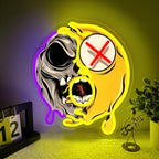 Moon Neon Sign Skull Led Neon Light Signs for Wall Decor Bedroom Wall Art by Unknown