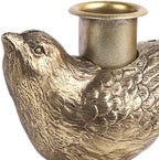 NIKKY HOME Vintage Gold Taper Candle Holders Set of 2, Bird Figurine Decor - Image 4