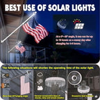 ZMTECH 6FT Flag Pole Kit with Solar Light and Proud American Flag, Adjustable Bracket and Upgraded Tangle-Free Ring 1" Stainless Steel Flagpole for Day and Night, Residential, Commercial, White - Image 4