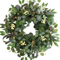 22-24" Eucalyptus Wreaths for Front Door,Spring Summer Fall Autumn Winter Wreaths,Large Eucalyptus Greenery Wreath with Olive Leaves Berries for Front Door Outdoor Farmhouse Decor All Seasons by Ecerangus