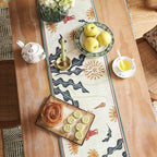bilin gaier Designer French Linen Extra Long Table Runner,118"x12"-Tijuana - Image 3