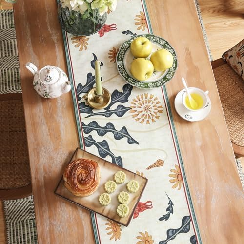 bilin gaier Designer French Linen Extra Long Table Runner,118"x12"-Tijuana - Image 3