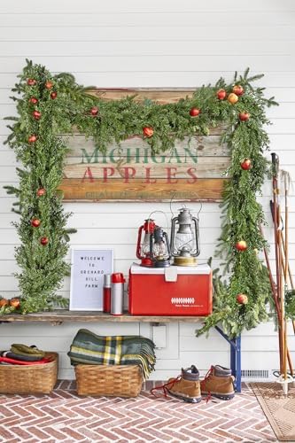 9FT Pine Cedar Christmas Garland, Christmas Greenery Garland,Realistic Cypress Garland for Holiday Mantel Fireplace Table Centerpiece Decoration - Image 2