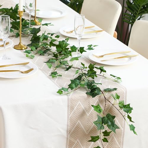 6 Strands Artificial Ivy Vines Garland 426" Wedding Silk Ivy Garland with Green Leaves Fake Hanging Plants Greenery Decoration for Indoor Outdoor Bedroom Room Window Wall Arch Garden Party Decor - Image 4