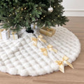 JOVIPOP Christmas Tree Skirt, 48-Inch White Faux Fur Decor by Unknown