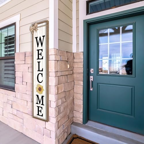 Interchangeable Standing Front Porch Welcome Sign 45"X9" Wood - Image 7