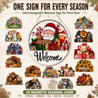 16PCS Interchangeable Welcome Sign for Front Door One Signs Every Season - Image 3