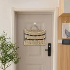 Rustic Seagrass Hanging Wall Basket for Front Door (Half-Moon) - Image 3