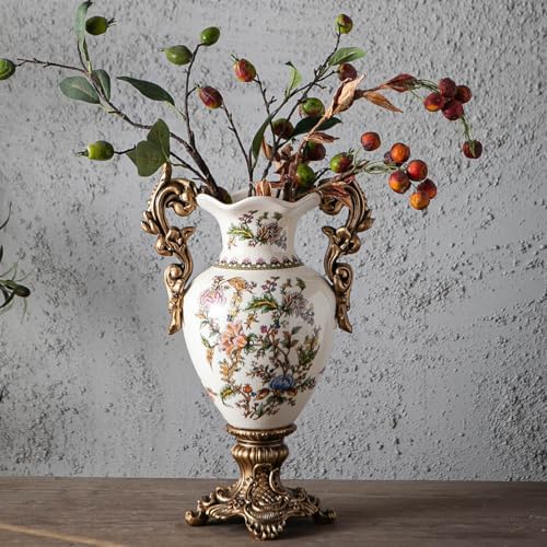 Tall Table Modern Vase,Large Ceramic Flower Vases for Shelf Home Decor,Creative Classic Pink Vase 16.5 inch,Sophisticated Vessel for Decorative Branches and Dried Flower. (Prosper Glory) - Image 3