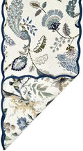 Peacock Vines Luxury Handcrafted Runner (Reversible) Cotton Quilted Fabric Machine Washable – Elegant Home Decor – 14 x 72 inches – Bloom Collection by Whereeverythreadfindsitshome