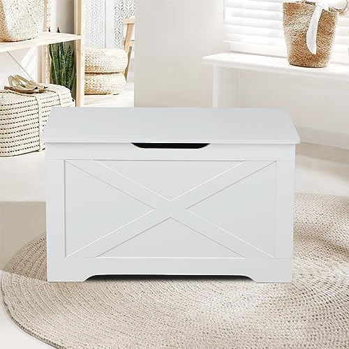 Timberer 31.5" Storage Chest, Wooden Storage Bench, Entryway Shoes Bench - Image 7