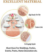 ShinyBeauty Rose Gold Table Runners 15pcs 12x108-Inch Rose-Gold Sequin Table Runner Glitter Table Runner for Parties Bridal Shower Decorations -0908S - Image 5
