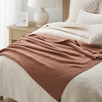EVERGRACEHOME Chunky Chenille Knit Throw Blanket, 50 x 60, Terracotta Clay - Image 5