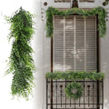 Fake Hanging Plants 4Pc-20 Artificial Ivy Vines, UV Resistant Greenery Ivy Leaves Garland with Flowers for Wedding Outdoor Decoration Home Indoor Wall Décor by Goleray
