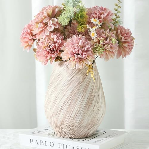 ALMA Minimalist Ceramic Vase, 8'' Modern Flower Vase for Seasonal Decorator by HandmadePotteryForHome