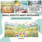 Tinideya Seasonal Door Mat Inserts 22 x 10 in, 6 Pack Holiday Doormat Set - Image 3