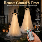 2 Pack 5 Ft Large Light Up Ghost Decor - Halloween Decorations Outdoor - Image 5