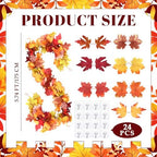 12 Pcs Fall Maple Leaf Garland 69 ft Artificial Hanging Vine - Image 2