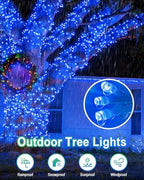 355FT 900 LED Blue Christmas Lights, Extra Long Outdoor String Lights Waterproof, Timer & Memory, 8 Modes Dimmable Plug in Fairy Lights for Outside Tree Wedding Patry Holiday Decorations - Image 3