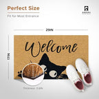 Coir Welcome Mat, Non-Slip, Welcome Cat, 17 x 29 in - Image 3