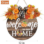 Interchangeable Welcome Sign for Front Door with 4 Seasonal Wreaths 21 Changeable Icons, Farmhouse Rustic Outdoor Welcome Signs Porch, Spring Winter Fall Decorations for Home House Warming Gifts - Image 6