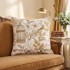 patdrea Designer French Velvet Throw Pillow Cover,Set of 2,22"x22"-Aviary - Image 3