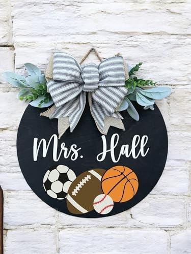 Classroom welcome sign Teacher door sign Gift for Teacher (Teacher Sports-UV042(A3) S006, 11'' Width) - Image 2