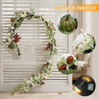 6FT Fall Garland with Lights for Thanksgiving Mantel Decor for Fireplace - Image 5