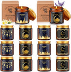 MTLEE 12 Pcs Ramadan Gifts Ramadan Mubarak Scented Candles Jar Eid Candles Eid Mubarak Muslim Scented Light Islamic Party Favors Gifts for Home Muslim Islam Festival Holiday Decor(Brown) by MTLEE