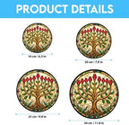 Hanukkah Pomegranate Tree Stained Glass Window 9.8" - Image 6