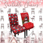 Christmas Chair Covers Set of 6, Xmas Snowman Dining Chair Covers for Party Kitchen Removable Seat Cover for Chairs Christmas Decorations Indoor - Image 5