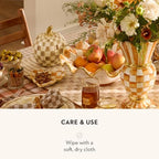 MACKENZIE-CHILDS Resin Pumpkin, Small, Brown-and-White Mocha Check - Image 5