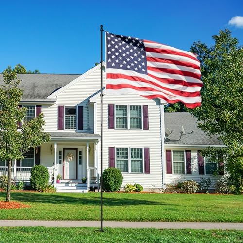 ZMTECH 10 FT Flag Pole with American Flag in Ground, Extra Thick Flag Pole Kit for Yard,Windproof Ground Flag Poles for Outside House Residential or Commercial（1 Pack） - Image 6