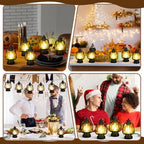 Ferraycle 12 Pcs Mini Lanterns Bulk 6 Inch Black Lamp Table Centerpieces - Image 6