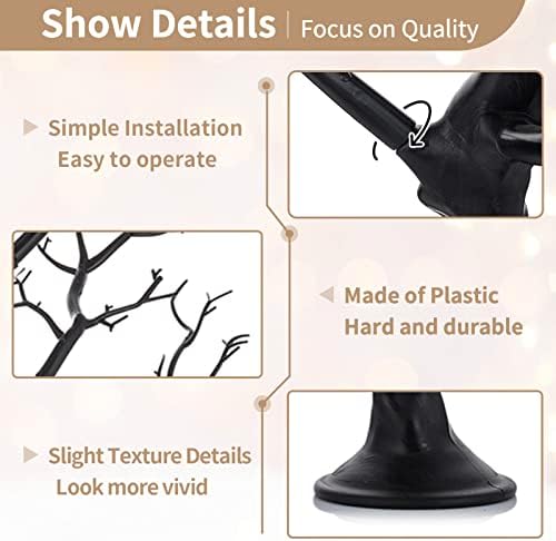 NUPTIO Black Ornament Tree, 30 Inch Artificial Halloween Spooky Branch - Image 4
