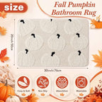 Capoda 1 Pcs Fall Bathroom Rug 20 x 30 Inch, Pumpkin, Beige - Image 2