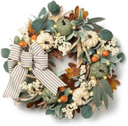 Valery Madelyn 24'' Fall Wreaths for Front Door with LED Lights by ValeryMadelyn