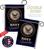 Navy Proudly Family Burlap Garden Flag - Set Wall Holder Armed Forces USN Seabee United State American Military Veteran Retire Official - House Banner Small Yard Gift Double-Sided 13 X 18.5 - Image 3