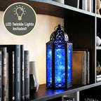 Vela Lanterns Decorative Indoor Fairy Light Candle Holder, Blue, M, 6-Pack - Image 3