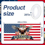 16x7 ft American 250th Anniversary Eagle Garage Door Banner - Patriotic Bald Eagle with “Freedom” & 250 Over Stars and Stripes Backdrop, Hanging Decor for 2026 July 4th & National Celebration, Large Outdoor Wall Sign - Image 2