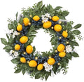 Valery Madelyn 24'' Artificial Lemon Wreath for Front Door Summer Decor by ValeryMadelyn
