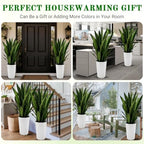 4FT Large Fake Snake Plant,Potted Sansevieria Artificial Plants - Image 4