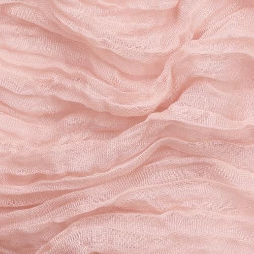 12 Pack Blush Pink Cheesecloth Table Runner 10ft 23x120 Inch - Image 7