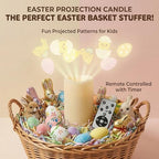 XingsLight Easter Flameless Candle Projector – LED Pillar Candle with Bunny, Chick & Egg Projection Lights |Remote Control & Timer, Easter Basket Stuffer Gift,2 Pack - Image 3