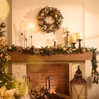 Valery Madelyn 9 Ft Christmas Garland with Lights for Mantle Copper Gold - Image 2