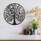 Bdor 20-Inch Tree of life wall art, Metal wall art decor, steel roots decor Perfect for Birthdays, Weddings, Anniversaries, Housewarming Gifts for Indoor Outdoor Metal Wall Decor (Classic Style) by Bdor